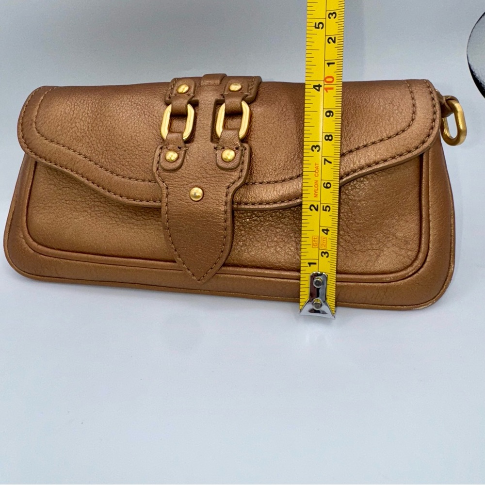 Vintage Cole Haan Leather Clutch / Wallet Copper Y2K‎ Quiet Luxury - Picture 4 of 12